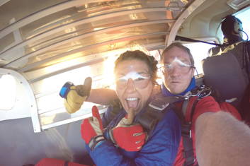 It is time to jump out of a plane!
